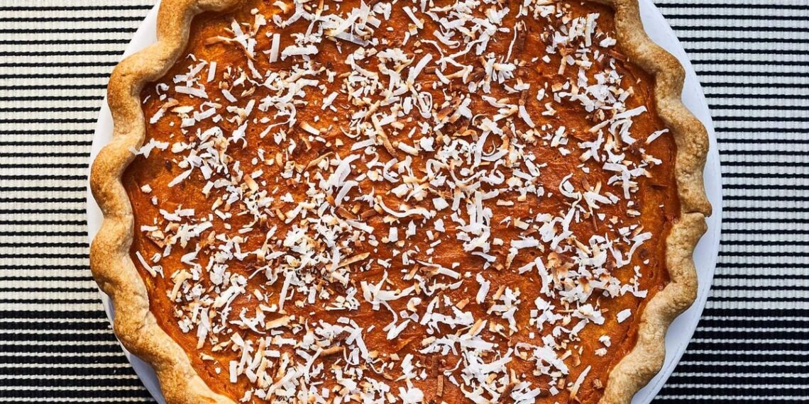 Tarte de coco e abóbora húmida