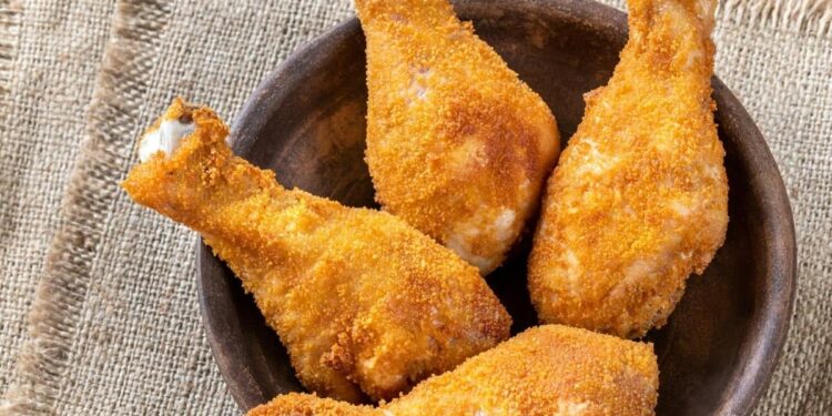 Pernas de frango fritas à portuguesa
