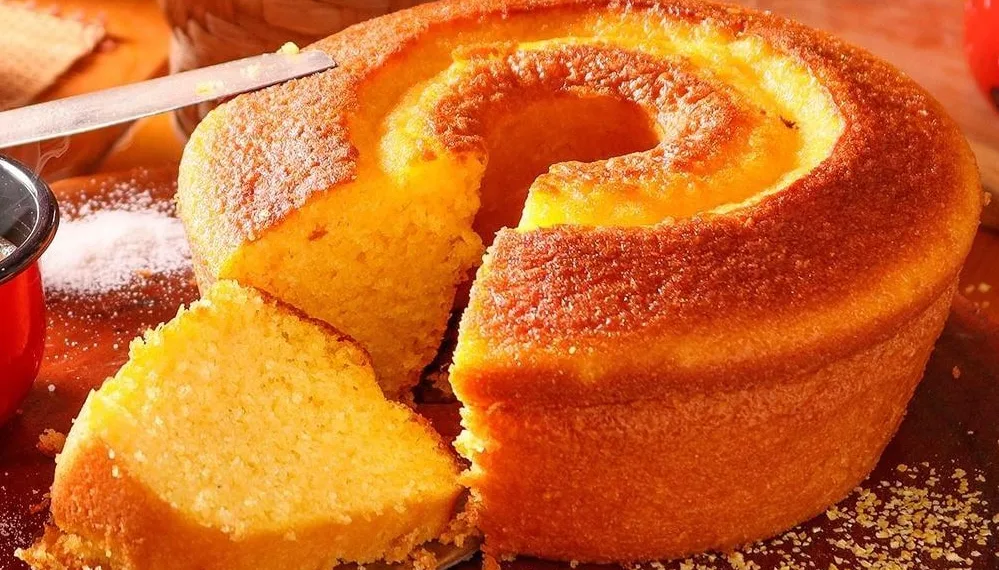 Bolo de fubá fofinho