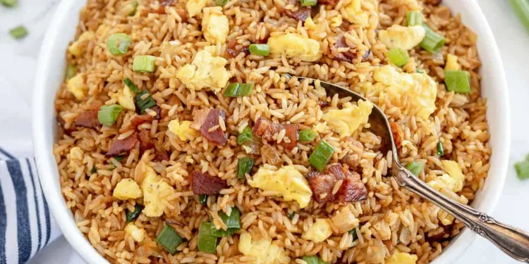 Arroz cantonês simples e rápido