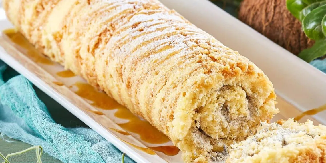 Torta de coco húmida à moda antiga