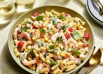 Salada fria de camarão