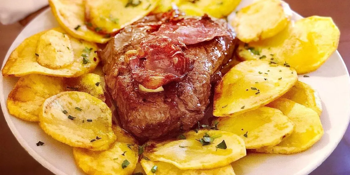 Bife à portuguesa fácil e apetitoso