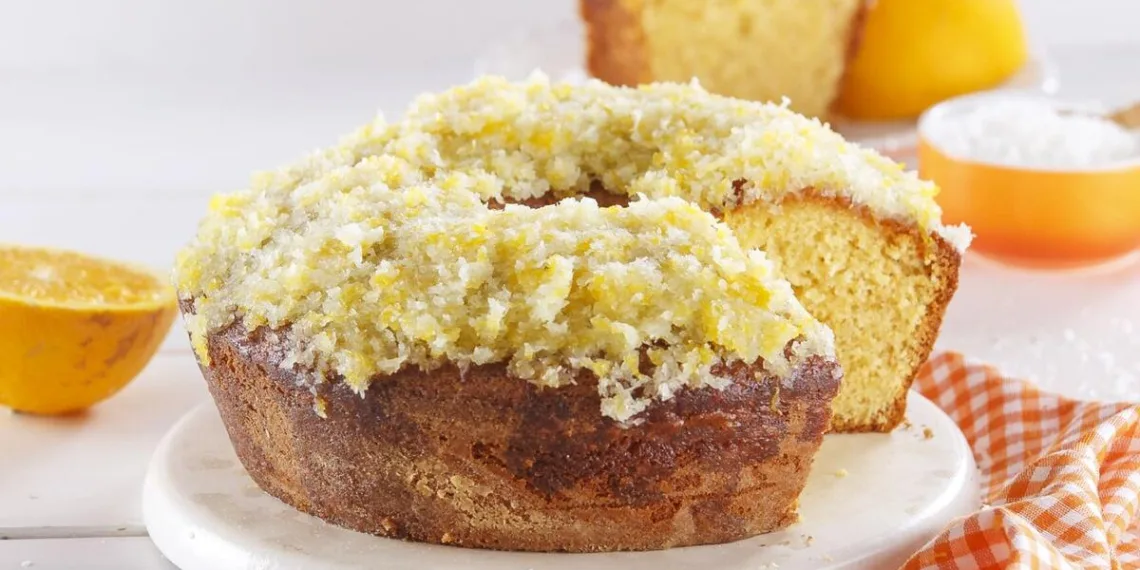 Bolo de laranja e coco