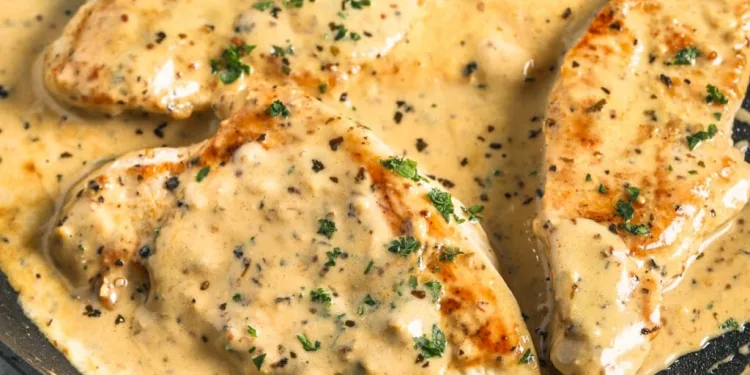 Bifinhos de peru com natas cremosos