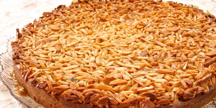 Tarte de amêndoa caramelizada