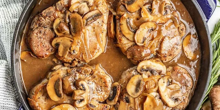 Bifanas com cogumelos