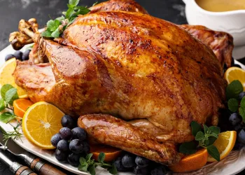 Frango assado no forno estaladiço