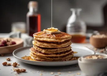 Panquecas de aveia e canela