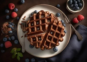 Waffles de chocolate