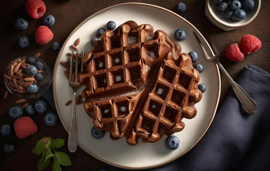 Waffles de chocolate