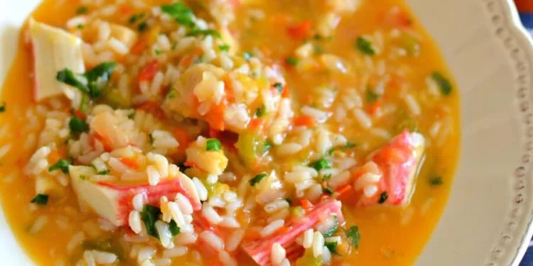 Arroz malandrinho com delícias do mar