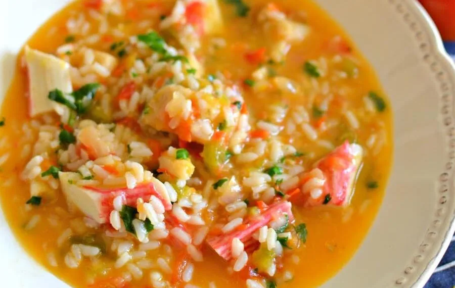 Arroz malandrinho com delícias do mar