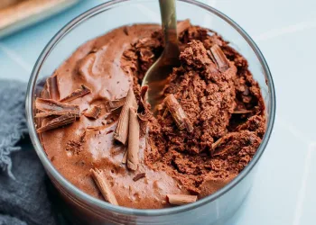 Mousse de chocolate sem açúcar