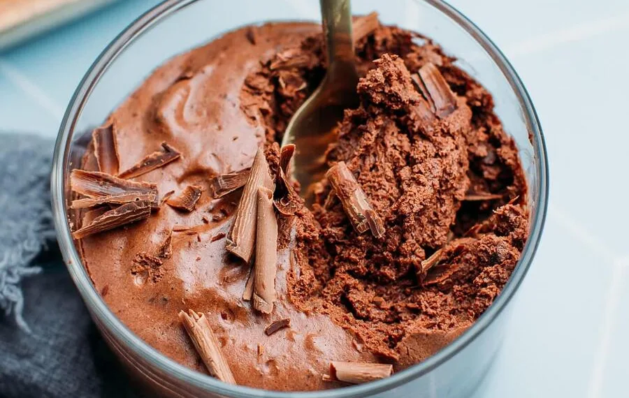 Mousse de chocolate sem açúcar