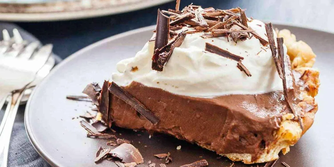 Tarte de chocolate com natas