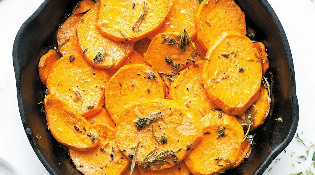 Batata doce no forno com orégãos