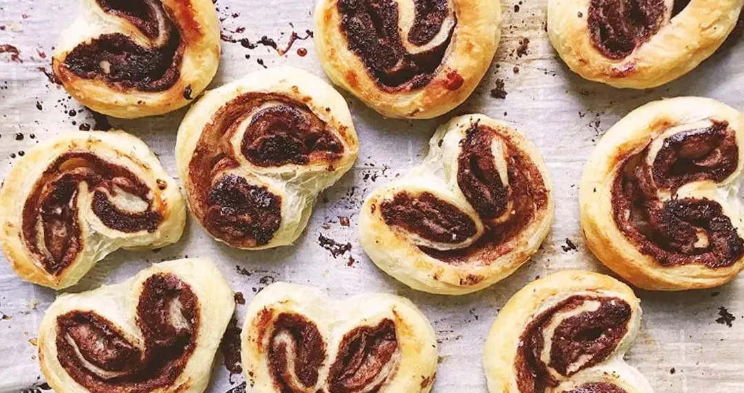 Palmiers de chocolate