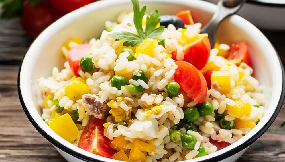 Salada fria de arroz