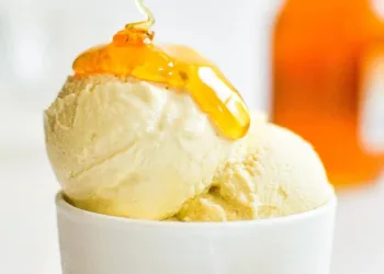 Gelado de mel cremoso