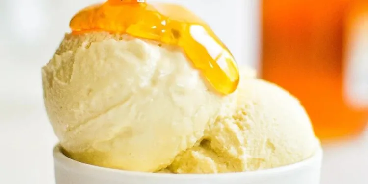 Gelado de mel cremoso