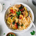 Massa com vegetais cremosa e fácil