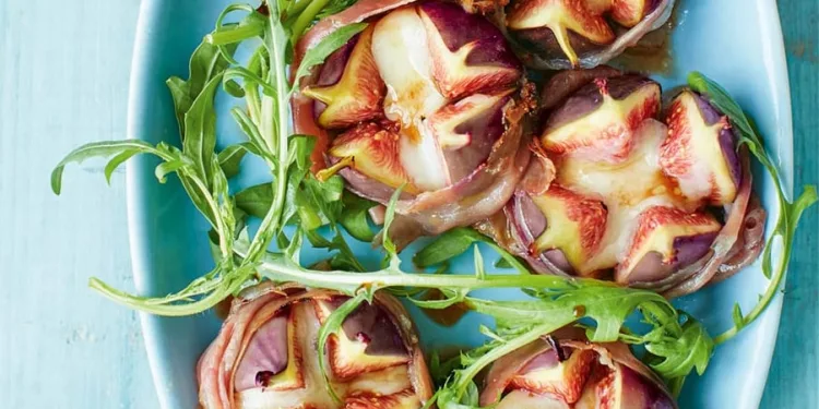 Figos assados com presunto