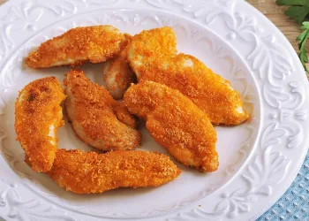 Tiras de frango crocantes