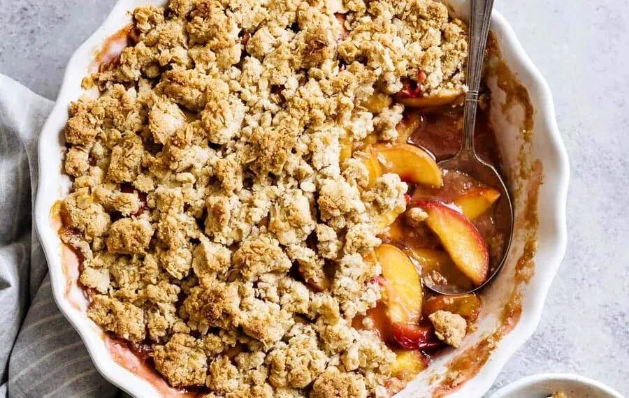 Crumble de pêssego