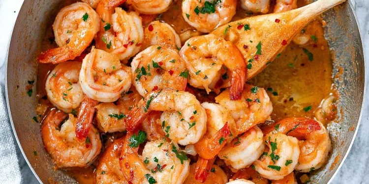 Camarão ao alho com cerveja