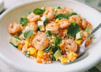 Bowl de camarão simples e rápido