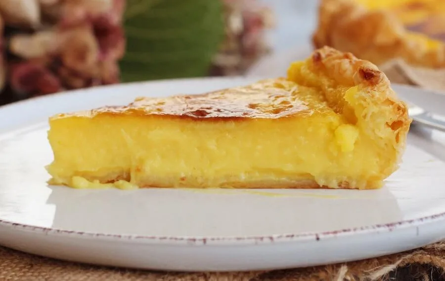 Tarte de nata fácil e deliciosa
