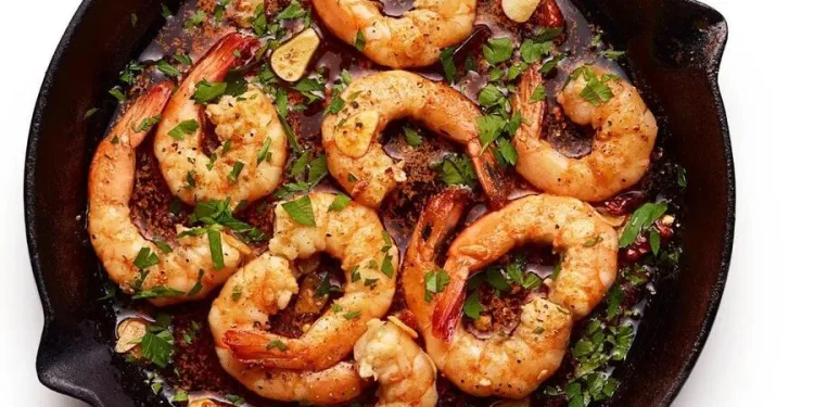 Camarão com alho e malagueta