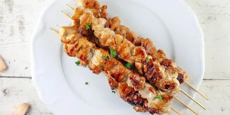 Espetadas de peru no forno