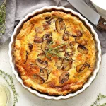 Quiche de atum e cogumelos