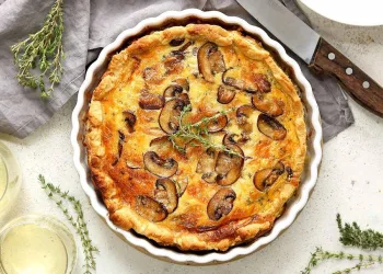 Quiche de atum e cogumelos
