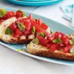 Bruschettas de tomate e manjericão