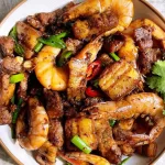 Carne de porco com camarão