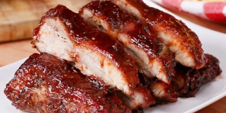 Entrecosto no forno com mel e mostarda