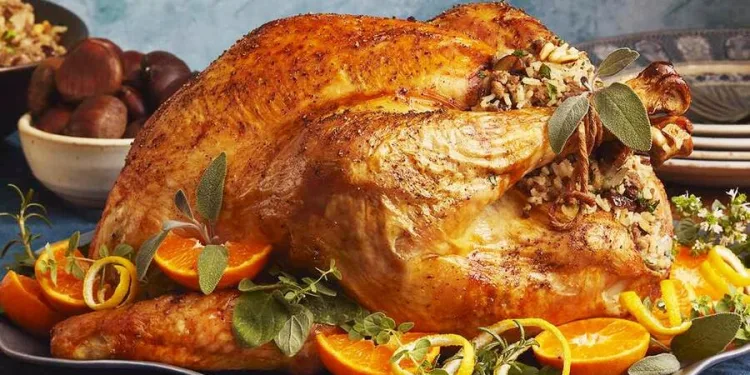 Peru recheado com alheira