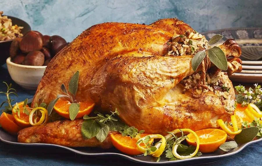 Peru recheado com alheira