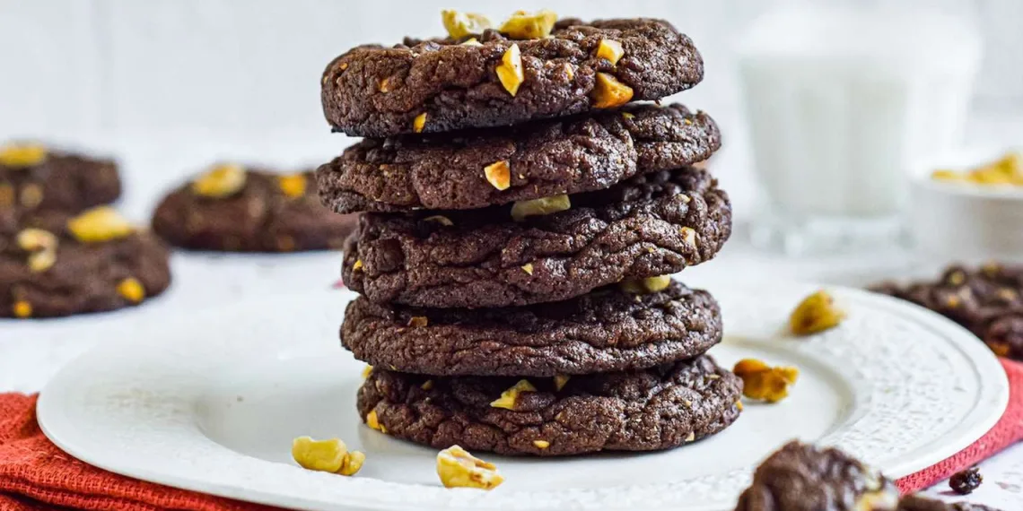 Bolachas de nutella com nozes