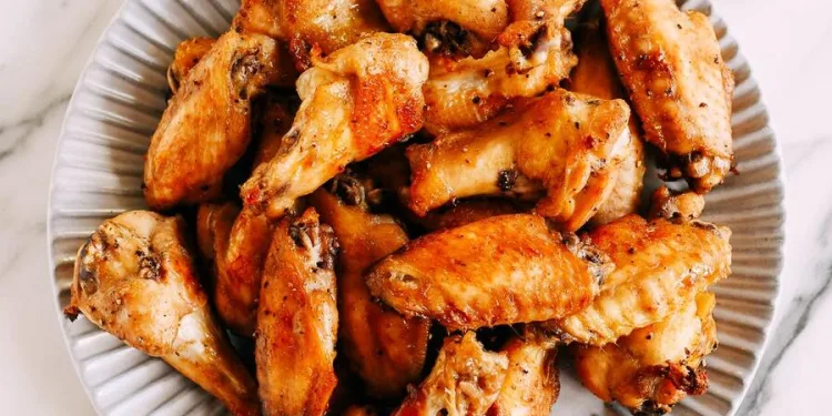 Asinhas de frango no forno estaladiças