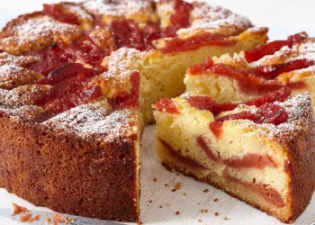 Bolo de marmelo húmido e fofinho