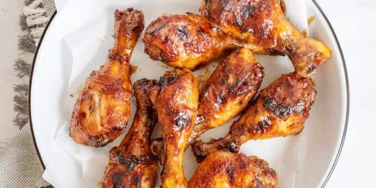 Coxas de frango assadas no forno com laranja