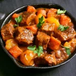 Vitela estufada com cenoura