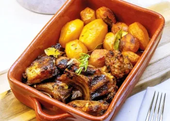 Cabrito assado no forno à moda do Minho