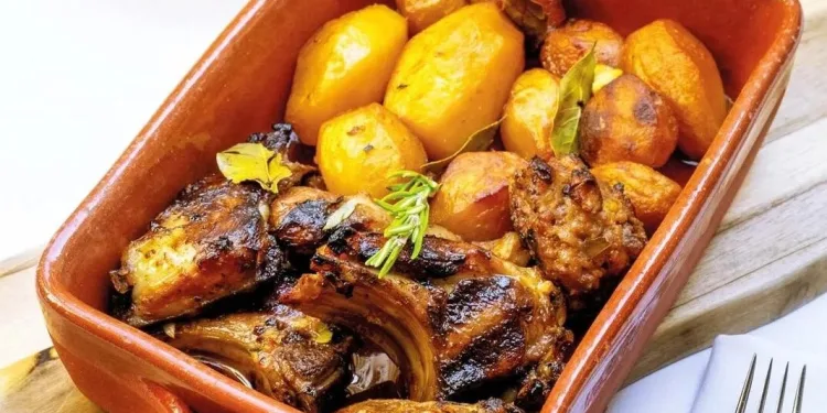 Cabrito assado no forno à moda do Minho