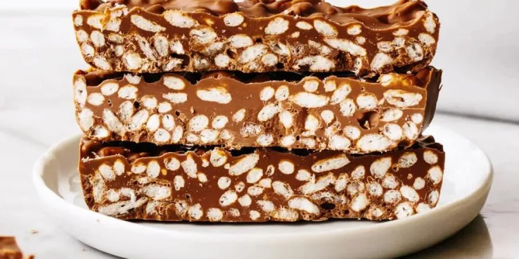 Chocolate crocante com arroz tufado