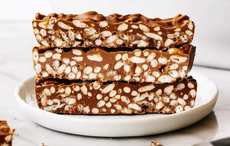 Chocolate crocante com arroz tufado